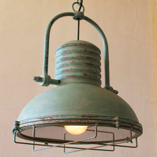 Caged Metal Dome Pendant