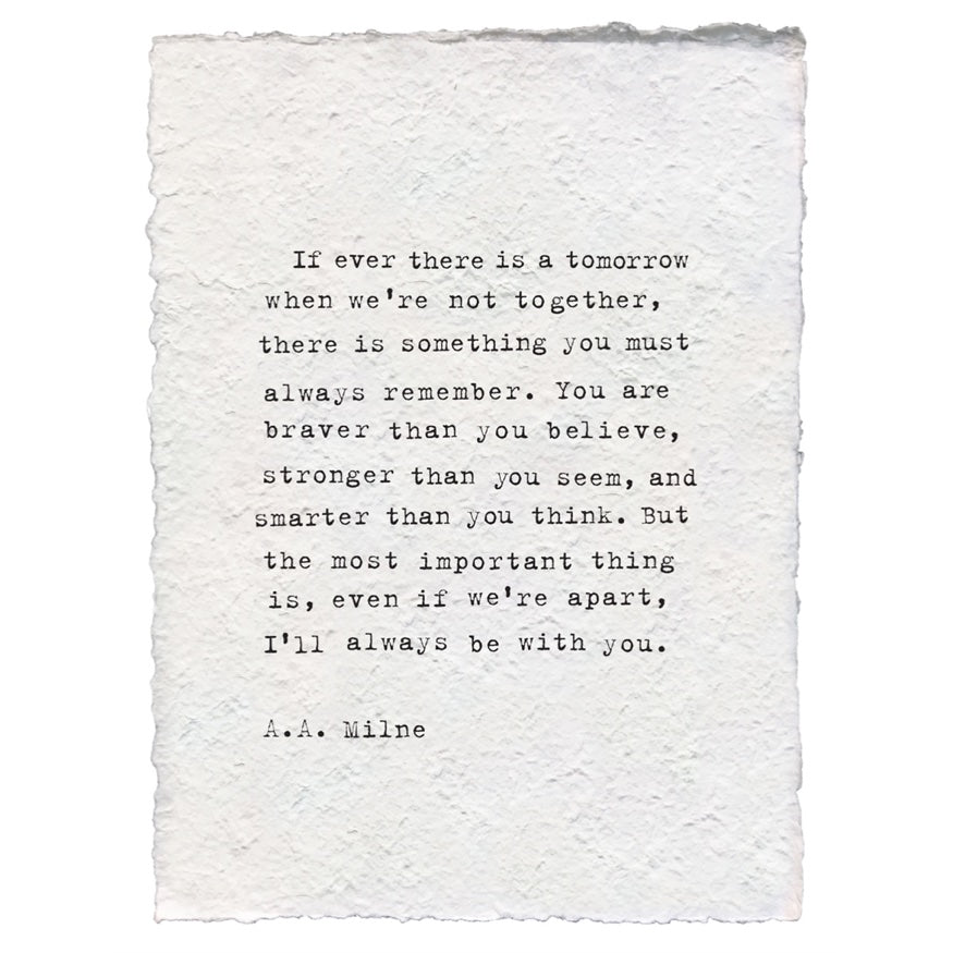 Handmade Paper Print, If ever there is a tomorrow paper print