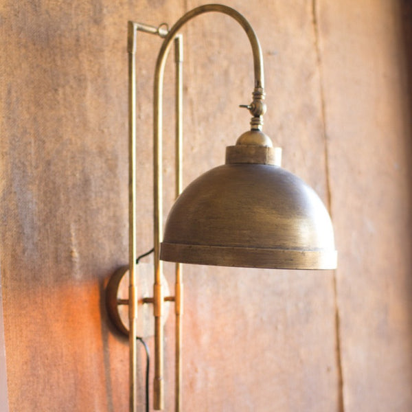 Antiqued Brass Wall Sconce